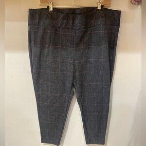 Torrid grey and purple plaid leggings, size 2S(short)